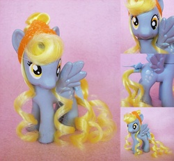 Size: 975x900 | Tagged: safe, artist:psaply, derpy hooves, crystal pony, pony, g4, awesome, brushable, crystallized, customized toy, figure, irl, photo, solo, toy