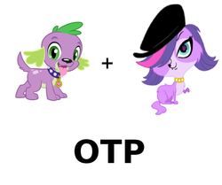 Size: 1020x852 | Tagged: source needed, safe, spike, dog, equestria girls, g4, boyfriend and girlfriend, crossover shipping, exploitable meme, female, littlest pet shop, male, otp, shipping, species swap, spike the dog, spike's dog collar, straight, zoe trent, zoespike