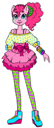 Size: 300x699 | Tagged: safe, pinkie pie, earth pony, anthro, equestria girls, g4, humanized, redesign
