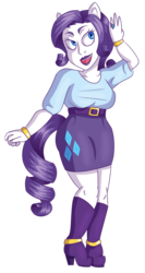 Size: 1019x1920 | Tagged: safe, artist:catlikeacat, rarity, human, equestria girls, g4, boots, bracelet, clothes, eared humanization, female, humanized, jewelry, shoes, simple background, skirt, solo, tail, tailed humanization, transparent background