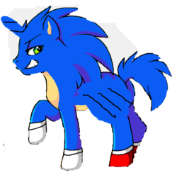 Size: 620x612 | Tagged: safe, alicorn, pony, alicornified, male, ponified, race swap, sonic the hedgehog, sonic the hedgehog (series)