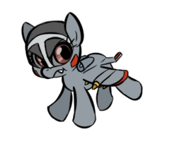 Size: 310x257 | Tagged: safe, artist:jessy, oc, oc only, oc:blitz, original species, plane pony, pony, a-10 thunderbolt ii, cute, female, filly, plane, solo