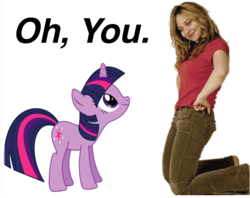 Size: 725x574 | Tagged: safe, twilight sparkle, human, g4, irl, irl human, oh you, photo, tara strong