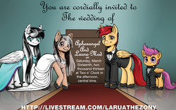 Size: 1280x800 | Tagged: safe, artist:aphexangel, scootaloo, g4, laura-mod, meta, stalkerloo, wedding