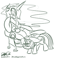 Size: 1000x1000 | Tagged: dead source, safe, artist:dzone16, nightmare moon, twilight sparkle, g4, 30 minute art challenge