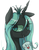 Size: 628x800 | Tagged: safe, artist:eshredder, queen chrysalis, changeling, changeling queen, g4, drink, female, simple background, solo