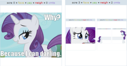 Size: 2257x1187 | Tagged: safe, rarity, pony, unicorn, g4, darling, exploitable meme, female, juxtaposition, juxtaposition win, juxtaposition winception, juxtaposition winceptionception, long pony, mare, meta