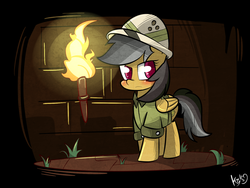 Size: 1600x1200 | Tagged: safe, artist:kty159, daring do, pony, g4, female, ruins, solo, torch