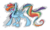 Size: 900x547 | Tagged: safe, artist:cider, rainbow dash, pony, g4, bandage, female, solo