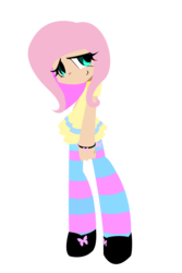 Size: 1954x2925 | Tagged: safe, artist:shinydisorder, fluttershy, human, g4, female, humanized, skinny, solo, thin