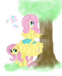 Size: 1190x1476 | Tagged: safe, artist:mizuki-yorudan, fluttershy, human, g4, human ponidox, humanized, winged humanization