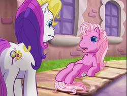 Size: 640x480 | Tagged: safe, screencap, pinkie pie (g3), puzzlemint, g3, positively pink, pose