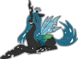 Size: 1283x968 | Tagged: safe, artist:slipe, queen chrysalis, changeling, changeling queen, g4, crown, dreamworks face, female, jewelry, regalia, simple background, solo, transparent background