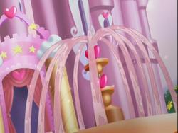 Size: 640x480 | Tagged: safe, screencap, g3, positively pink, castle, celebration castle, fountain, no pony, pink, water