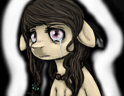 Size: 775x599 | Tagged: safe, artist:colorlesscupcake, oc, oc only, oc:daydream, pony, crying, solo