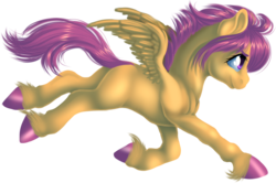 Size: 949x630 | Tagged: safe, artist:kittehkatbar, scootaloo, pony, g4, butt, female, plot, scootabutt, simple background, solo, transparent background, unshorn fetlocks