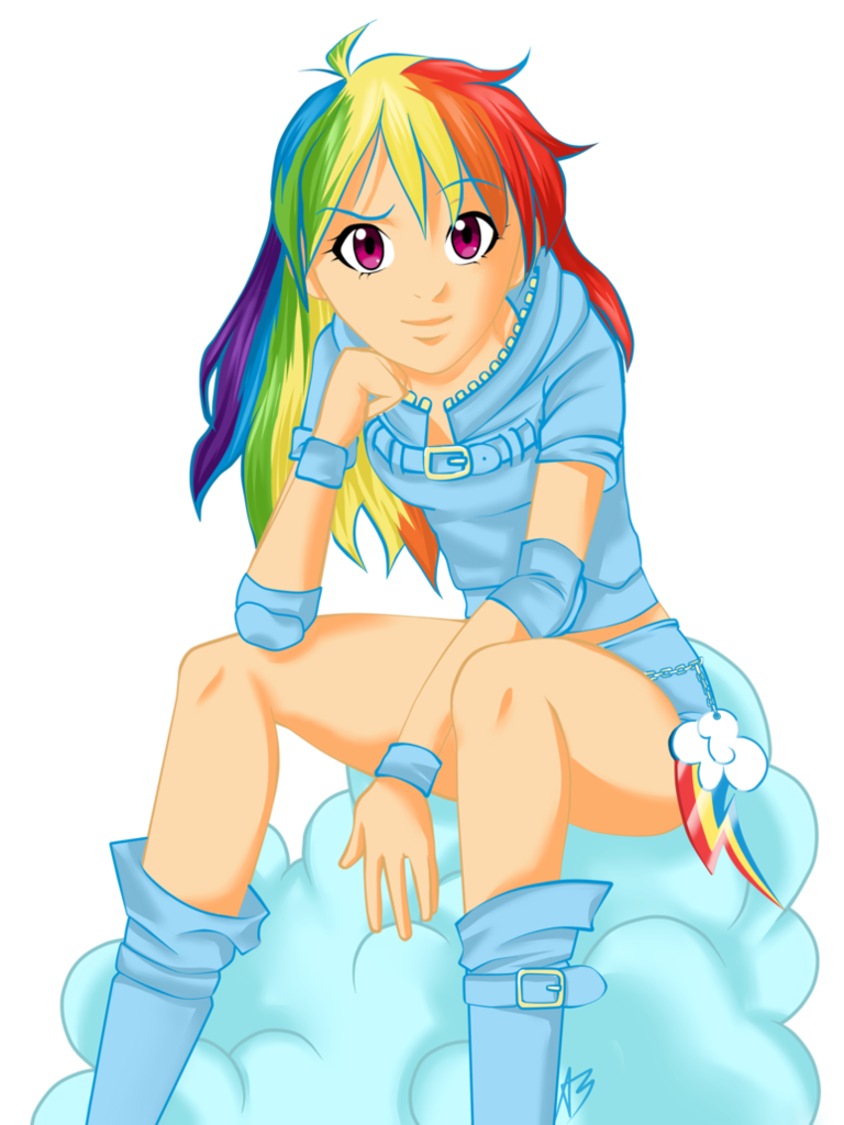 268262 Safe Artistboufton Rainbow Dash Human Female Humanized Solo Derpibooru 