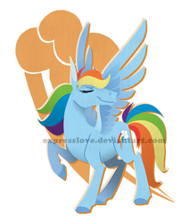 Size: 595x700 | Tagged: safe, artist:expresslove, rainbow dash, pony, g4, female, solo