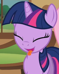 Size: 407x516 | Tagged: safe, screencap, twilight sparkle, a bird in the hoof, g4, tongue out