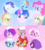 Size: 612x683 | Tagged: source needed, safe, screencap, applejack, fluttershy, pinkie pie, rainbow dash, rarity, twilight sparkle, dog, hedgehog, mongoose, monkey, panda, skunk, a canterlot wedding, g4, season 2, bbbff, comparison, female, floating head, littlest pet shop, mane six, minka mark, penny ling, pepper clark, russell ferguson, sunil nevla, zoe trent