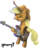 Size: 400x507 | Tagged: safe, artist:ponyrake, applejack, earth pony, pony, g4, bipedal, eyes closed, female, guitar, musical instrument, simple background, solo