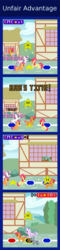 Size: 400x1655 | Tagged: safe, artist:zztfox, apple bloom, babs seed, diamond tiara, scootaloo, silver spoon, sweetie belle, g4, comic, cutie mark crusaders, mario party, pixel art
