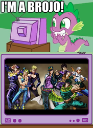 Size: 520x716 | Tagged: safe, spike, g4, exploitable meme, giorno giovanna, johnny joestar, jojo pose, jojo's bizarre adventure, jolyne cujoh, jonathan joestar, joseph joestar, josuke higashikata, jotaro kujo, tv meme