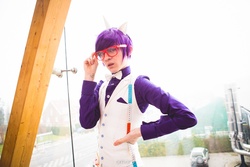 Size: 1500x1000 | Tagged: safe, artist:feeracie, rarity, human, g4, cosplay, elusive, glasses, irl, irl human, photo, rule 63, solo