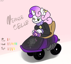 Size: 766x688 | Tagged: safe, artist:phillnana, sweetie belle, g4, mario kart, meaniebelle, parody, tumblr, tumblrpon