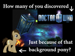 Size: 1536x1152 | Tagged: safe, doctor whooves, time turner, g4, doctor who, image macro, tardis