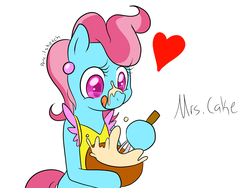 Size: 1280x960 | Tagged: safe, artist:pencilsketch, cup cake, earth pony, pony, g4, 30 minute art challenge, bipedal, stirring