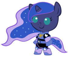 Size: 3200x2400 | Tagged: safe, artist:beavernator, princess luna, pony, g4, armor, baby, baby luna, baby pony, bipedal, clothes, cosplay, costume, crossover, cute, female, filly, foal, lunabetes, parody, simple background, smiling, solo, space marine, transparent background, vector, warhammer (game), warhammer 40k, woona, younger