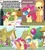 Size: 500x550 | Tagged: safe, apple bloom, applejack, scootaloo, sweetie belle, g4, my little pony: friendship is magic, one bad apple, i lied face, rageface