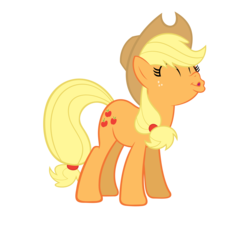 Size: 2200x2000 | Tagged: safe, artist:datnaro, applejack, earth pony, pony, g4, female, kissing, simple background, solo, transparent background, vector