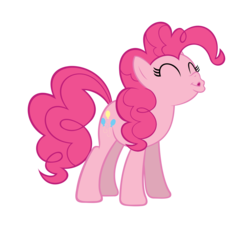 Size: 2200x2000 | Tagged: dead source, safe, artist:datnaro, pinkie pie, earth pony, pony, g4, female, kissing, simple background, solo, transparent background, vector