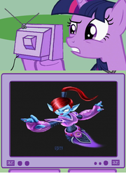 Size: 511x710 | Tagged: safe, twilight sparkle, g4, crossover, exploitable meme, ninjini, skylanders, tv meme