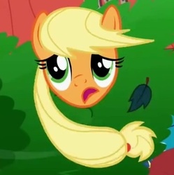Size: 336x337 | Tagged: safe, screencap, applejack, earth pony, pony, g4, look before you sleep, cropped, female, golden oaks library, mare, solo, unhappy