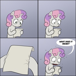 Size: 1280x1280 | Tagged: safe, artist:lemondevil, sweetie belle, g4, exploitable meme, meme, sweetie's note meme, template