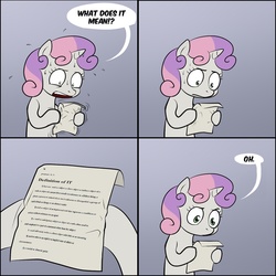 Size: 1280x1280 | Tagged: safe, sweetie belle, g4, dictionary, exploitable meme, meme, sweetie's note meme