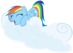 Size: 8326x6000 | Tagged: safe, artist:lazypixel, rainbow dash, g4, absurd resolution, cloud, simple background, transparent background, vector