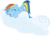 Size: 8326x6000 | Tagged: safe, artist:lazypixel, rainbow dash, g4, absurd resolution, cloud, simple background, transparent background, vector