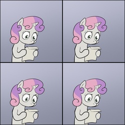 Size: 700x700 | Tagged: safe, sweetie belle, g4, exploitable meme, meme, sweetie's note meme