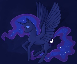 Size: 800x674 | Tagged: safe, artist:winter-osprey, princess luna, pony, g4, female, solo