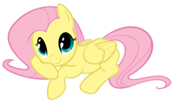 Size: 5000x2943 | Tagged: safe, artist:exibrony, fluttershy, pony, g4, female, high res, lying down, simple background, solo, transparent background, vector