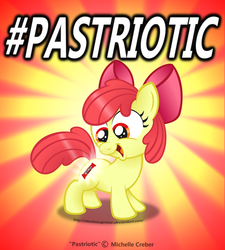 Size: 2265x2520 | Tagged: safe, artist:aleximusprime, apple bloom, g4, kit kat, pastriotic