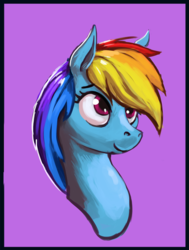 Size: 568x750 | Tagged: safe, artist:idriaka, rainbow dash, pony, g4, female, smiling, solo