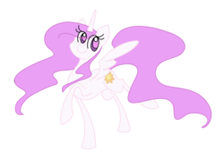 Size: 3540x2500 | Tagged: safe, artist:icepool27, princess celestia, alicorn, pony, g4, female, pink-mane celestia, simple background, solo, transparent background, young, young celestia, younger