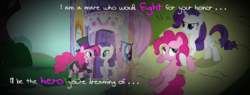 Size: 947x361 | Tagged: safe, artist:donnys-boy, fluttershy, pinkie pie, rarity, g4, female, lesbian, ship:raripie, shipping