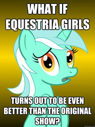 Size: 625x833 | Tagged: safe, lyra heartstrings, pony, equestria girls, g4, conspiracy lyra, exploitable meme, god forbid, meme