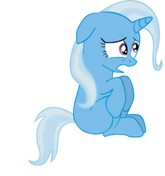 Size: 2598x2766 | Tagged: safe, artist:scotch208, trixie, g4, filly, sad, simple background, transparent background, vector